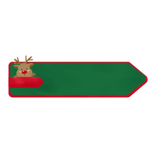 圣诞卡通标签小鹿绿色元素GIF动态图圣诞老人边框